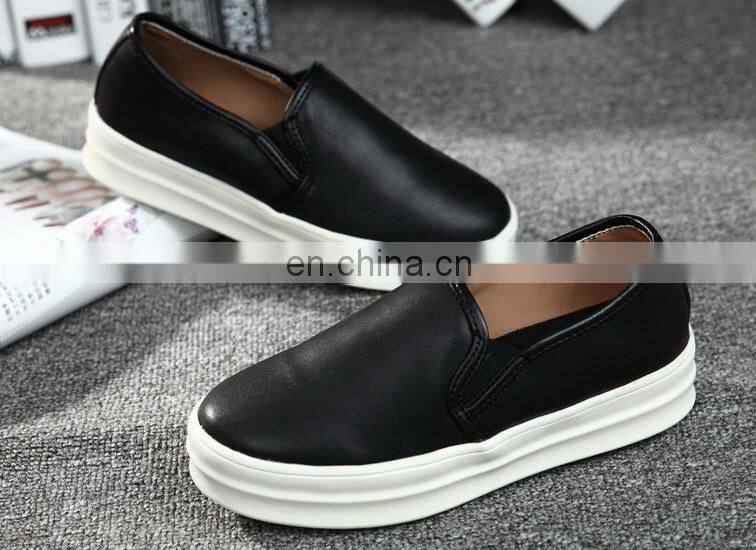 Wholesale ladies black platform shoes genuine leather high heel shoe