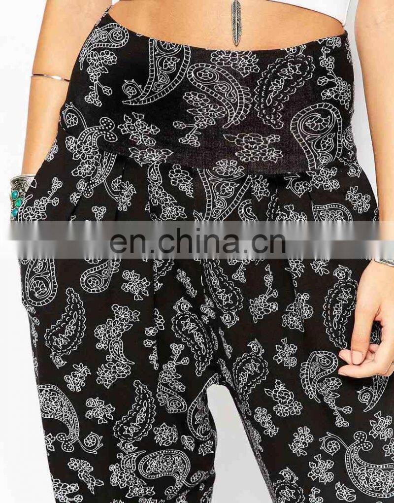 Wide Waistband Women Rayon Harem Pants Thailand
