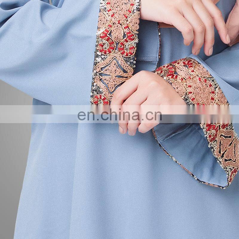 Dubai Abaya Designs Elegant Muslim Lady Baju Kurung Modest Style Women Clothing Popular Baju Suit