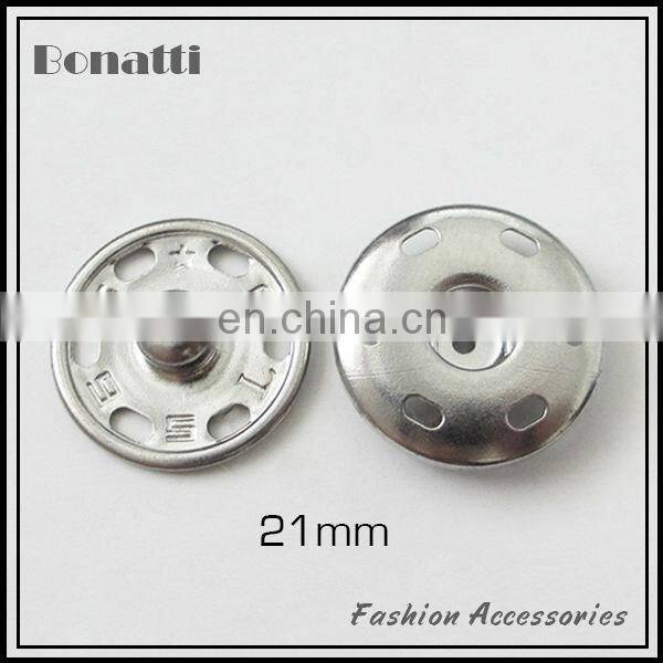 30mm metal sewing on snap button