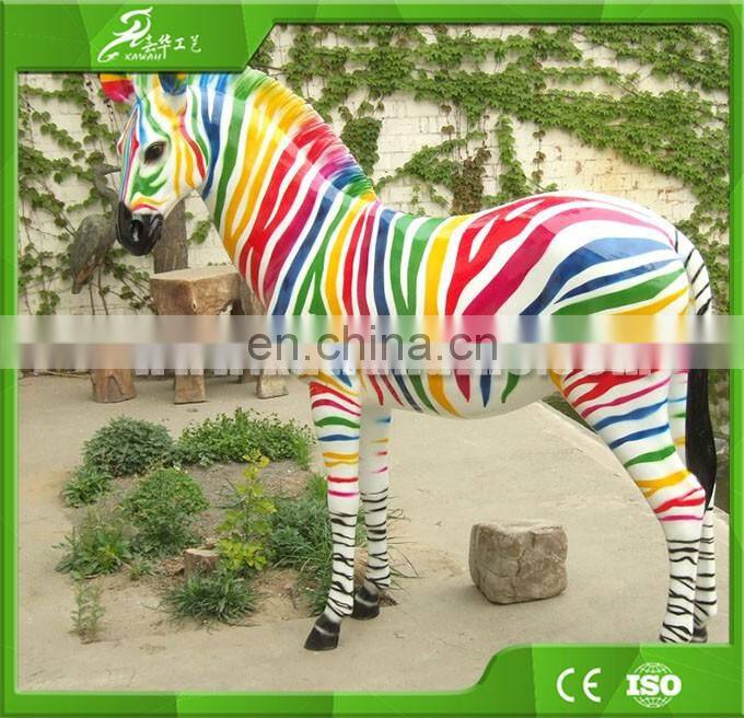 KAWAH Decorative Artificial horse fiberglass playground equipment