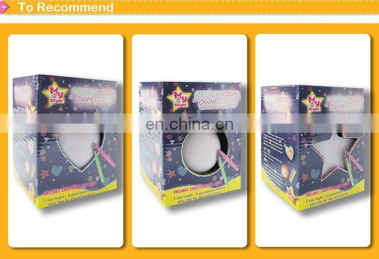 DIY coloring kit for kids STAR light