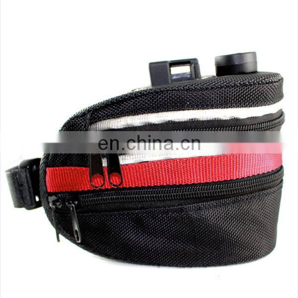 Hot sale colorful bike light with bag outdoor pouch bicycle seat bag cheap glowing bike bag