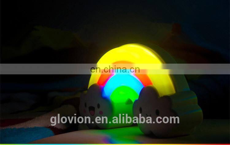 Cute desk lamp for baby sleep sound and light control wall sticker light multi-color novelty decorative bedroom lamp