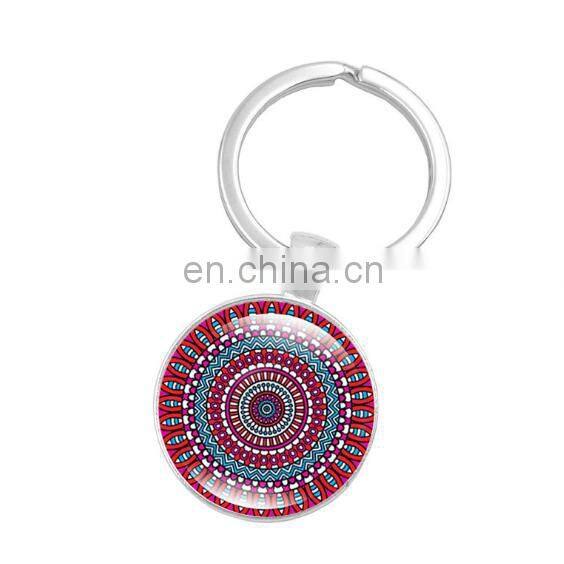 Cheap geometry Jewelry art glass pendant Keychain for Women Gifts jewelry