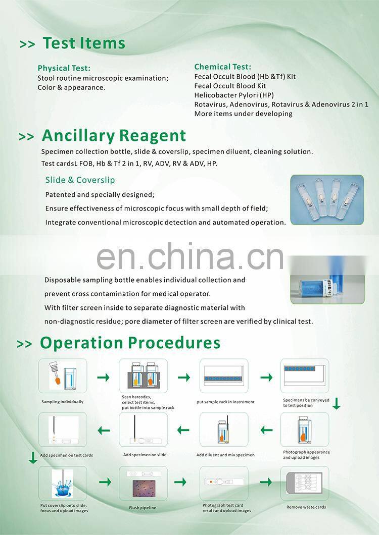 High Quality Clinical Lab equipment Fully Automatic Feces Analysis System/Feces Analyzer for stool detection