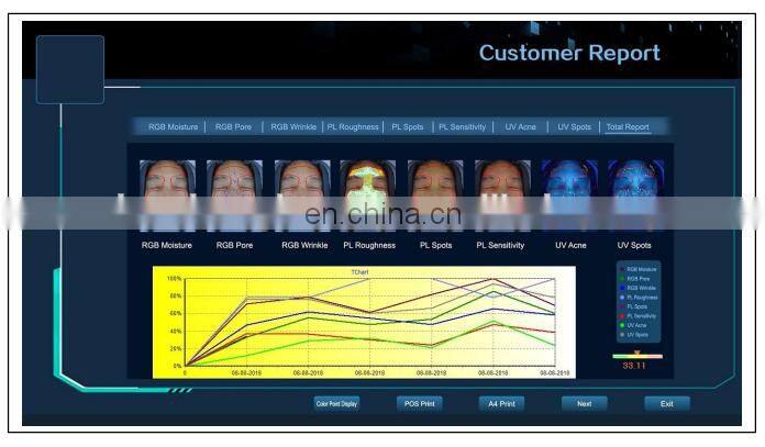 Niansheng New Arrive skin analysis beauty equipment, Professional Portable 3D Facial Magic Mirror Wifi Skin Analyzer