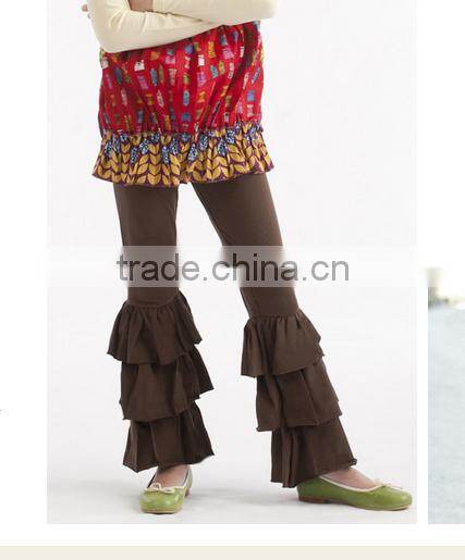 2014 Hot Sale! Cheap Baby Girl's Cotton Pants For Kids Ruffle Pants Girls Ruffle Leggings childrens boutique clothing