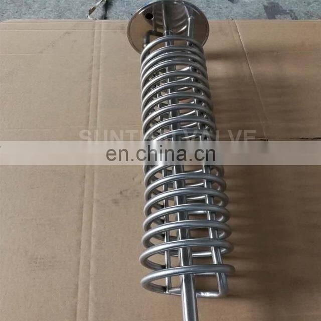 stainless steel coil heat exchanger tube condenser coil with JIC/NPT connector or ball valves