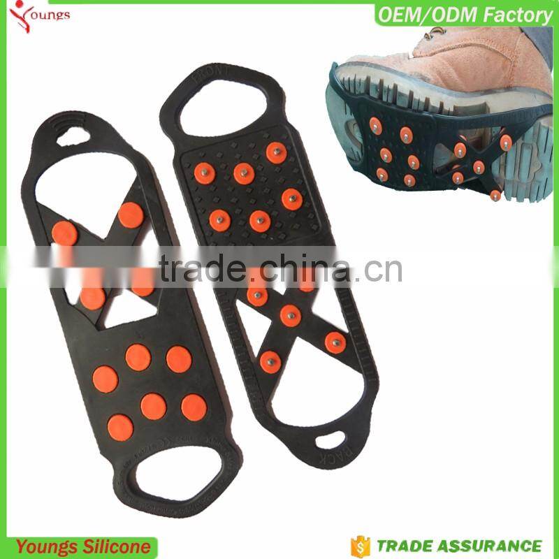 2016 winter spikes shoe snow protectors silicone anti-slip ice cleats ice shoes spike