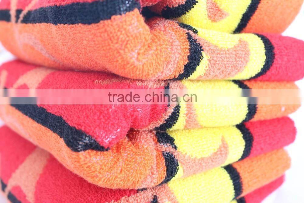 yarn-dyed custom design pattern jacquard pure cotton face towel