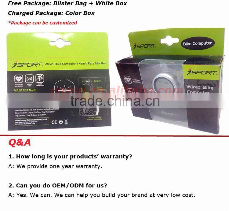 RoHS Bicycle Computer with Heart Rate Monitor