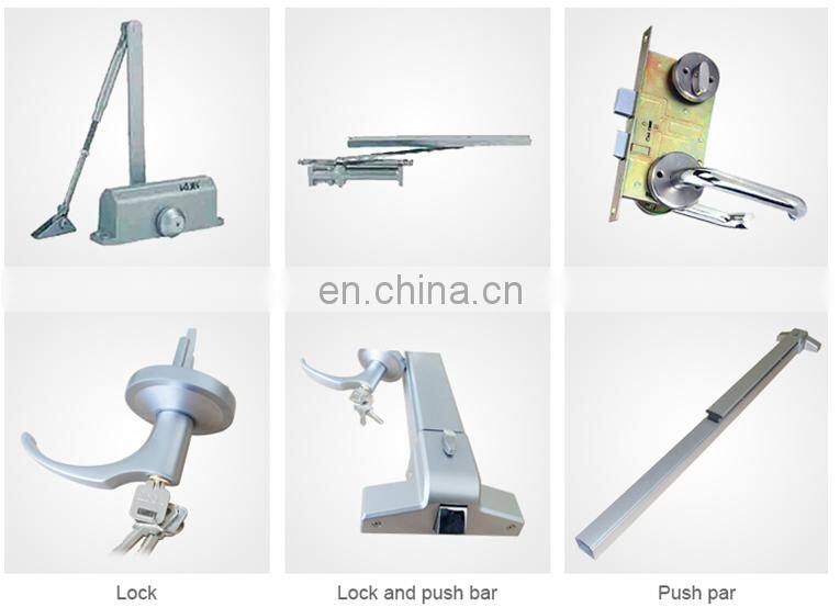 Glass fireproof soundproof door emergency exit wooden fireproof door