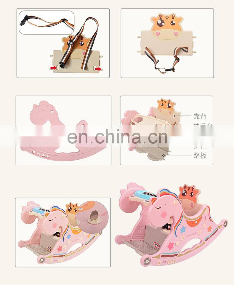 Cheap baby musical toddler walker kids games children plastic unicorn ride on rocking horse for sale