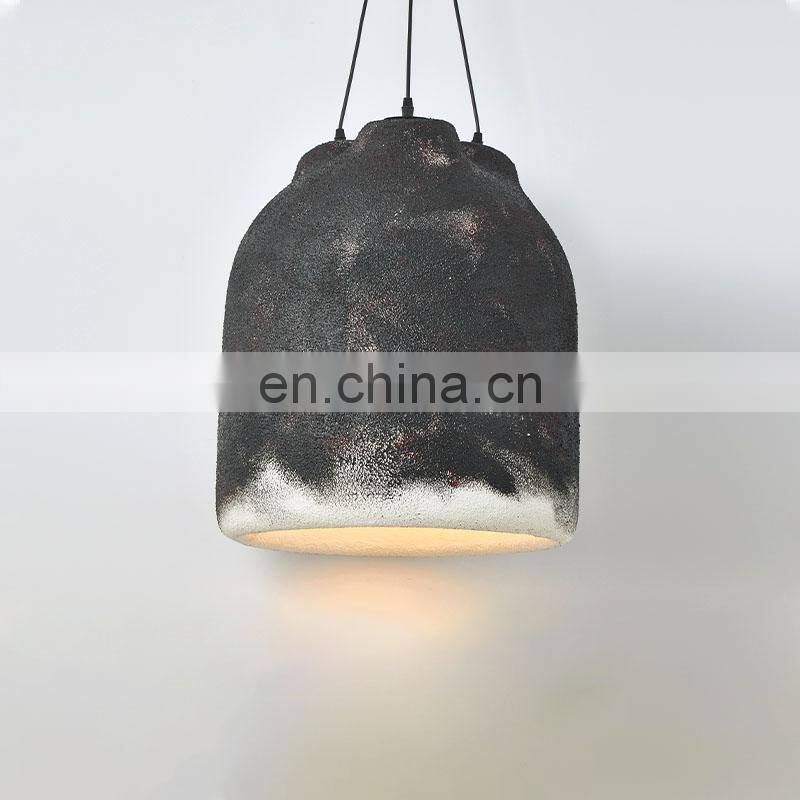 modern indoor Living room bedroom simple plaster concrete ceiling mounted light E27 chandeliers pendant lights