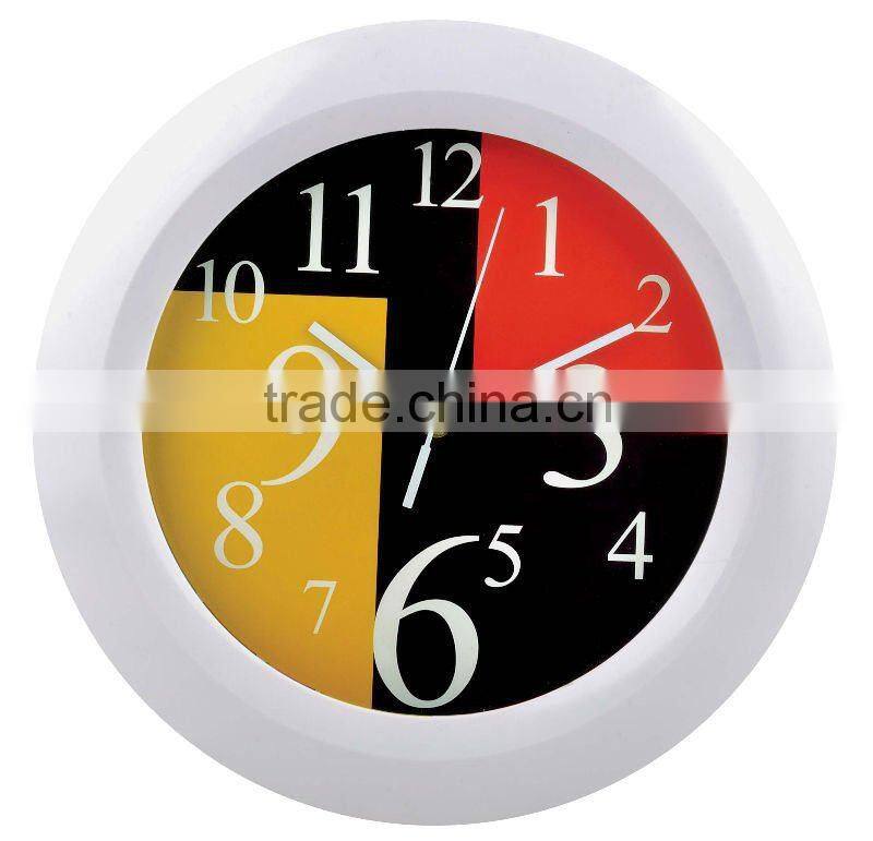 Round plastic wall clock