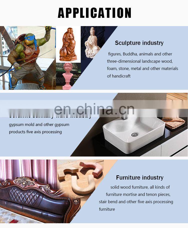 Wood Carving 5 Axis Cnc Cheap Price Sculpture Foam Cutting 5 Axis Cnc Router 3d 4d 5d Milling 5 Axis Mold Machine