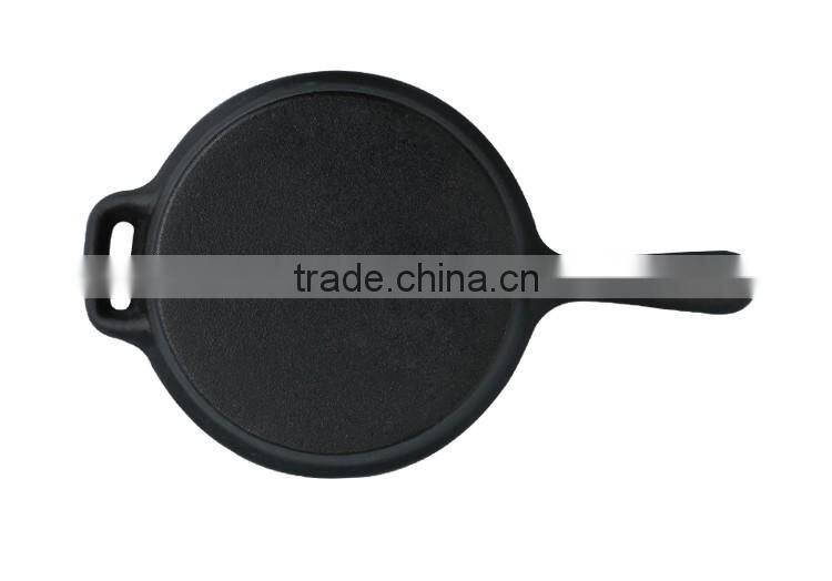 TRIONFO single handle round cast iron pre-seasoned camping pot with lid