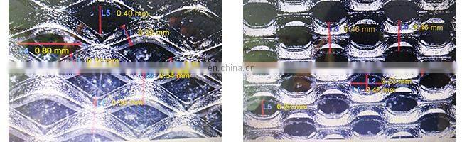 Low wind resistance micro diamond hole expanded metal product