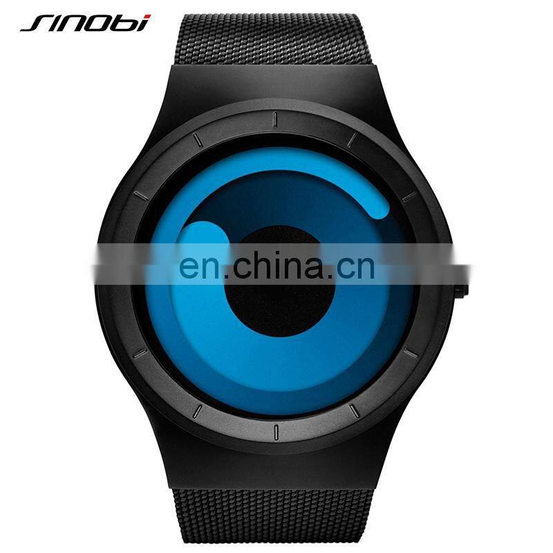 SINOBI Male Handwatch Youth Cool Dial Design Watches 3ATM Waterproof Wristwatches Men S9659G-D Relogio Masculino