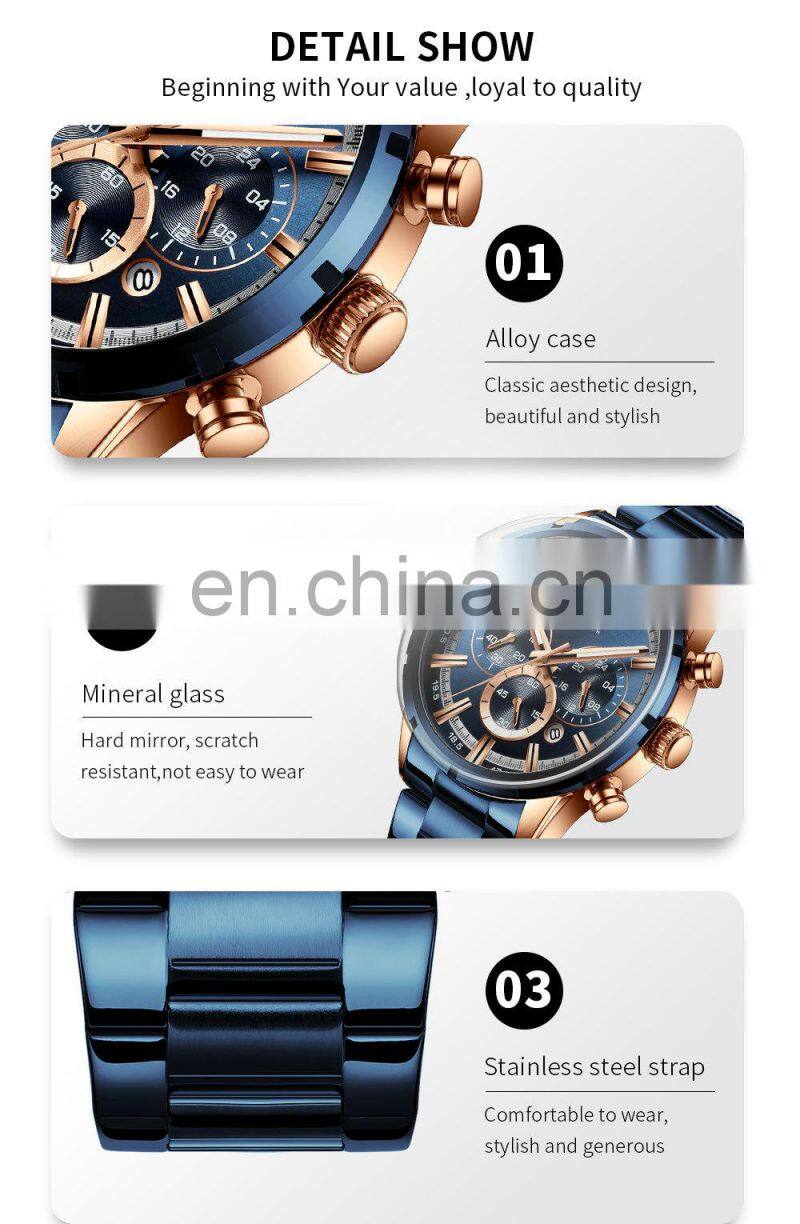 CURREN Business Men Watch Luxury Brand Stainless Steel Wrist Watch Chronograph Army Military Quartz Watches Relogio Masculino
