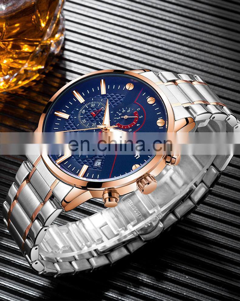 SWISH 0025 Top Brand Luxury Men Watches Waterproof Stainless Steel Wristwatch Men's Chronograph Casual Quartz Watch