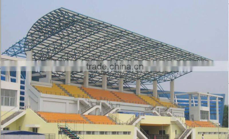 Project Under Construction Roof Steel Truss Stadium Bleachers