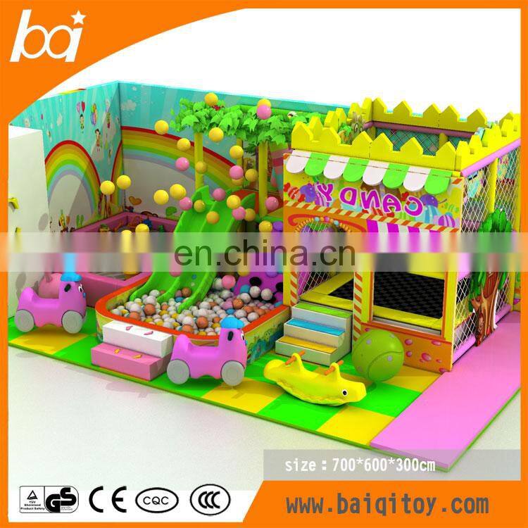 Seven colors indoor playground plastic playsets, Indoor soft amusement park