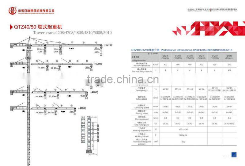 Bai Mai brand tower crane QTZ80(TC5610)