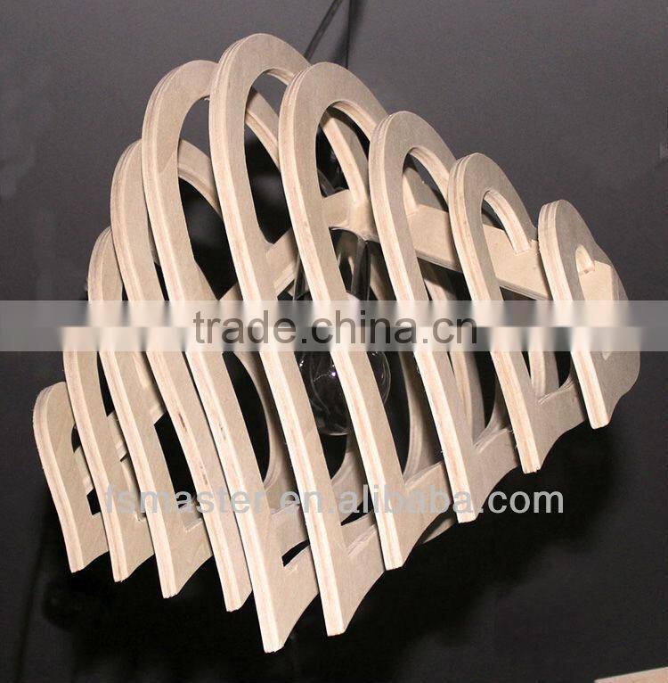 2013 European style modern new design solid wood nature color pendant light for restaurant