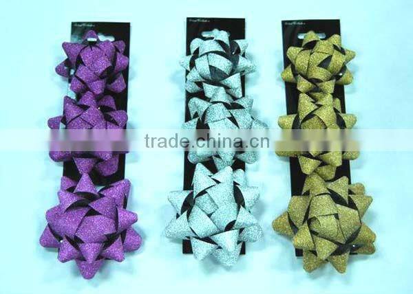 Rose color, 5.5 inches dia ribbon pull bow for present decorative or gift packing