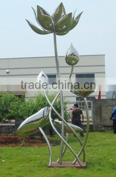 stainless steel flower lotus metal sculpture hot item