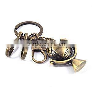 New creative OEM LOGO tellurion globe metal keychain