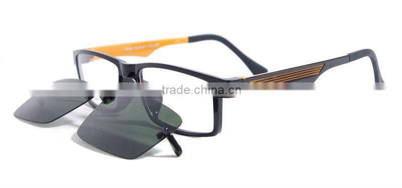 Square Full Rim TR90 Fashion High Quality Polarized Clip On Polarized Sunglasses For Adult