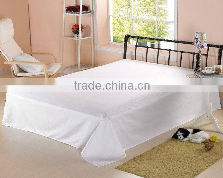 100% cotton white plain bedding set for star hotel