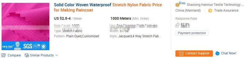 Polyester 4 way stretch cation fabric for outdoor fabric