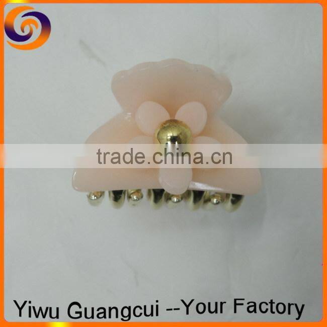High quality acrylic hair claw with flower charm