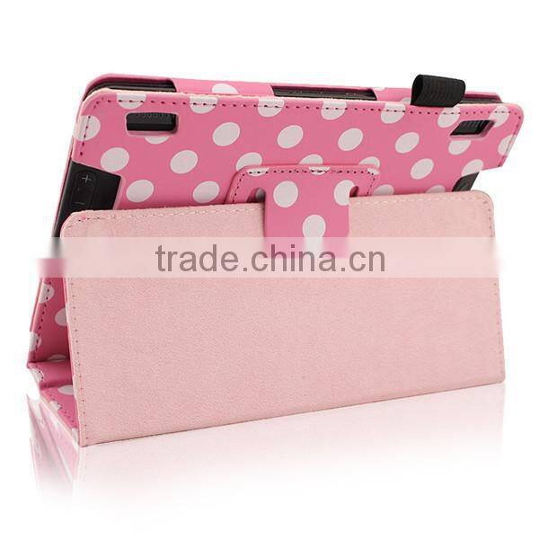 Fashion Polka Dot Leather Case Covers for Kindle Fire Covers