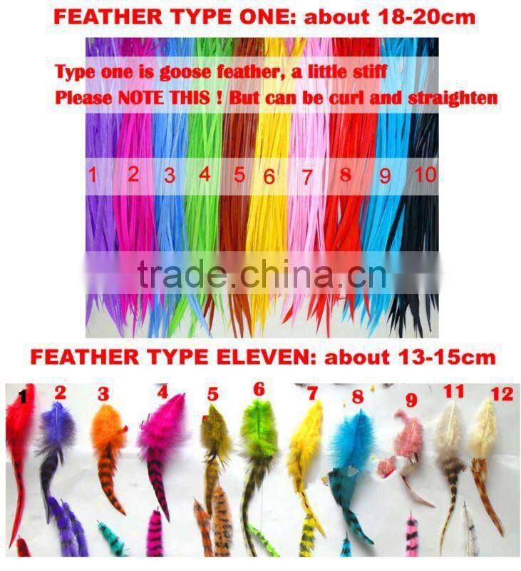 Striped Synthetic Feather Hair Extension