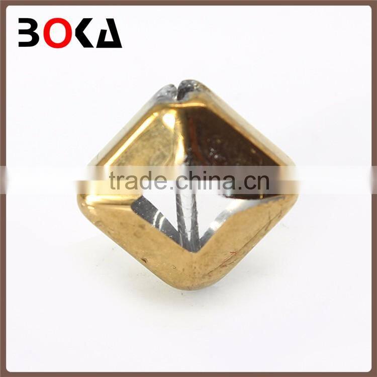 // Hot Sale golden border square shape fancy glass // crystal stones rhinestone glass stone //
