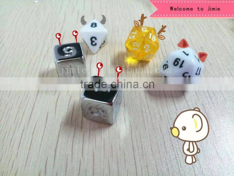 custom 20 sided dice with logo engraved