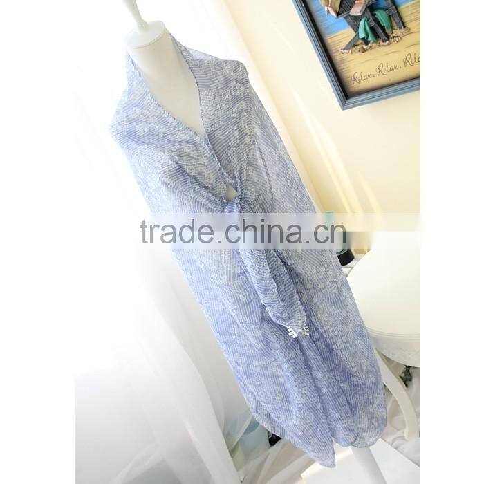 Leisure Paisley Pattern Lace Brim Women's Multifunctional Pashmina Shawl