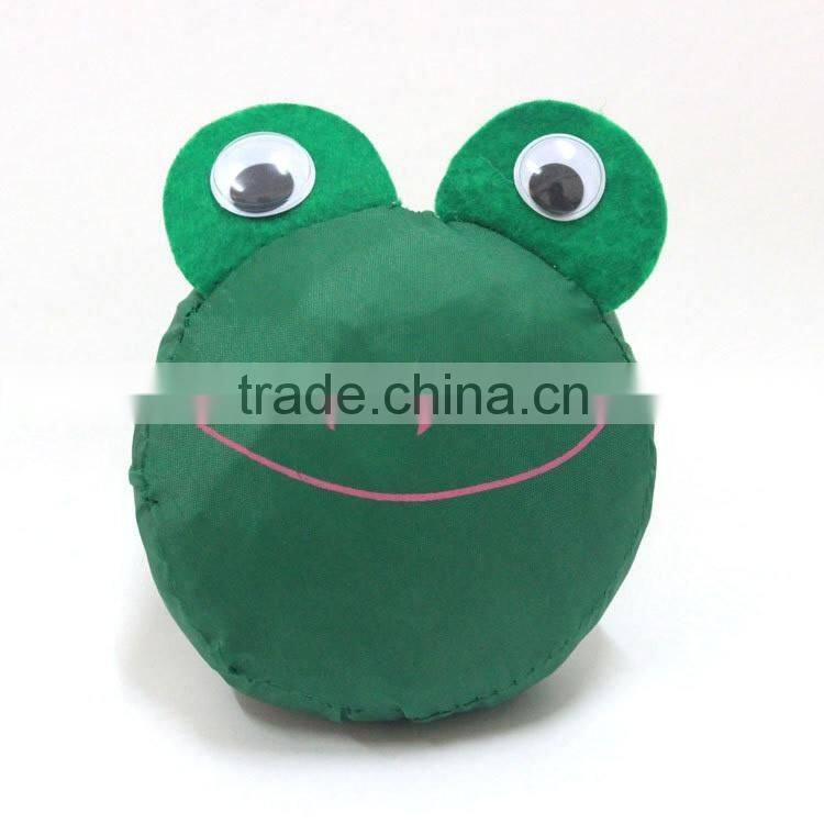 Wholesale cartoon animal frog portable reuseable shopping bag