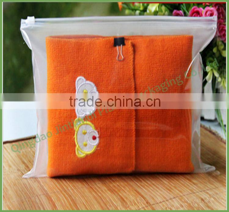 Wholesale Customized Slidder Zip Lock Frosted Plastic Packaging Bag