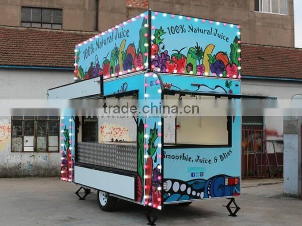 Eco-friendly fast food mobile kitchen trailer/customized mobile food trailer /catering trailer design