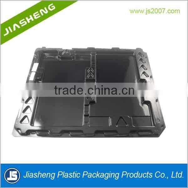 customizable black ESD plastic blister tray for electronic parts