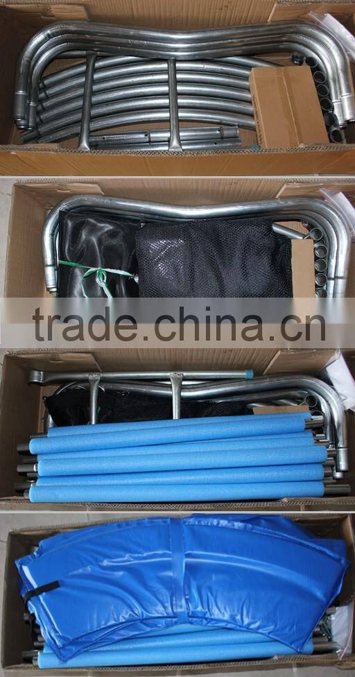 7x10ft square outdoor sport trampoline with ladder