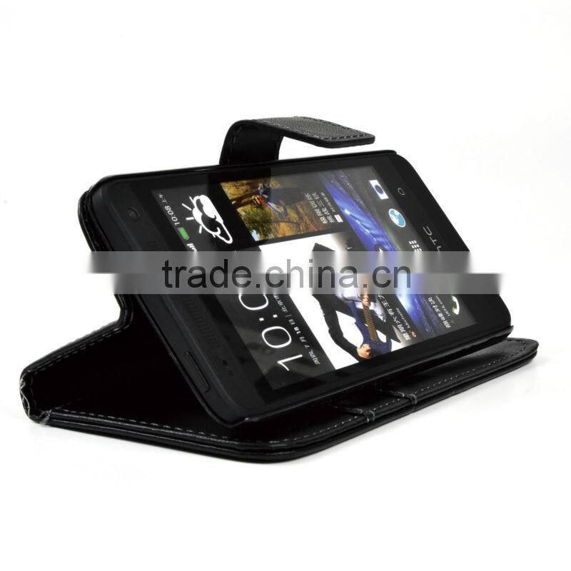 Wholesale price for HTC one M4 Stand PU Leather case