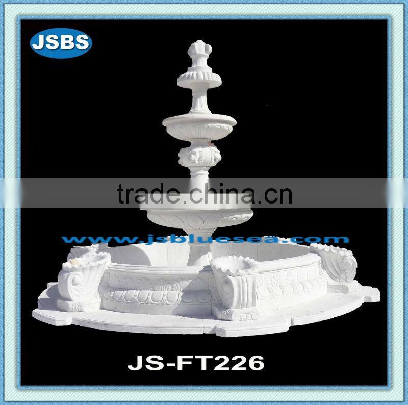 decorative marble white outdoor water fountains