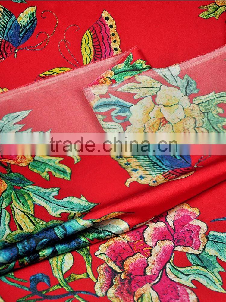 high quality Silk Stretch Satin Fabric with 19mm